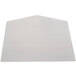A white rectangular separation plate with a triangular top.