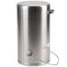 A silver metal Vollrath stainless steel container with a handle and lid.
