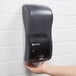 San Jamar SH900TBK Rely Pearl Black Hybrid Touchless Soap, Sanitizer, and Lotion Dispenser - 5 1/2" x 4" x 12" Main Thumbnail 1