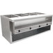 An Advance Tabco stainless steel electric hot food table with an enclosed base.