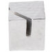 An American Metalcraft square aluminum card holder with a hammered texture and a square cut out.