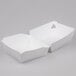 Microwavable Hinged White Paper Take Out Container 4" x 4" x 3" - 500/Case Main Thumbnail 3