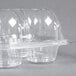 4 Compartment Clear Hinged High Dome Cupcake Container - 225/Case Main Thumbnail 4