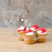 4 Compartment Clear Hinged High Dome Cupcake Container - 5/Pack Main Thumbnail 5