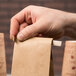 1/2 lb. Brown Kraft Customizable Paper Coffee Bag with Reclosable Tin Tie - 1000/Case Main Thumbnail 4