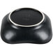 Hall China by Steelite International HL12120AFCA Foundry 42 oz. Black China Square Bowl with Scalloped Edges - 12/Case Main Thumbnail 6