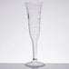 A Fineline clear plastic champagne flute.