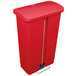 Rubbermaid 1883566 Streamline Resin Red Front Step-On Rectangular Trash Can - 52 Qt. / 13 Gallon Main Thumbnail 3