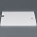 A white rectangular plastic filler plate for an ARY VacMaster packaging machine.