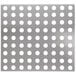 A metal grid with white dots on it.