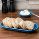 Fiesta® Dinnerware from Steelite International HL412337 Lapis 12" x 5 11/16" Oval China Bread Tray - 6/Case Main Thumbnail 1