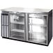 Continental Refrigerator BB59NSSGD 59" Stainless Steel Glass Door Back Bar Refrigerator Main Thumbnail 1