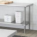 Regency Adjustable Stainless Steel Work Table Undershelf for 24" x 72" Tables - 18 Gauge Main Thumbnail 1
