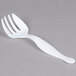 A Fineline white plastic serving fork.