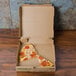 GreenBox 10" x 10" x 1 3/4" Corrugated Recycled Pizza Box with Built-In Plates and Storage Container - 50/Bundle Main Thumbnail 1
