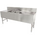 Advance Tabco PRB-24-83C 3 Compartment Prestige Series Underbar Sink with (2) 30" Drainboards and Deck Mount Faucet - 25" x 96" Main Thumbnail 1