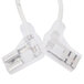A pair of white indicator lights with a white connector.