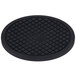 An American Metalcraft black silicone trivet with a circular pattern.