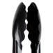 Fineline 3370-BK Platter Pleasers 7 1/2" Extra Heavy-Duty Black Disposable Polypropylene Tongs - 24/Case Main Thumbnail 4