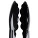 Fineline 3390-BK Platter Pleasers 9" Extra Heavy-Duty Black Disposable Plastic Tongs - 24/Case Main Thumbnail 4