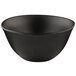 An Elite Global Solutions black melamine bowl.