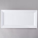 Elite Global Solutions Q2-V147-W Vogue 14" x 7" White Rectangular Melamine Serving Platter