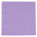 A close-up of a purple napkin with a white background.