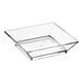 A clear square Fineline plastic tray with a clear lid.