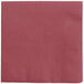 A pink Creative Converting 3-ply beverage napkin with a white border.