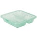 GET EC-16 Eco-Takeouts 9" x 9" Jade Flat Top Customizable 3-Compartment Take Out Container - 12/Case Main Thumbnail 2