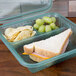 GET EC-16 Eco-Takeouts 9" x 9" Jade Flat Top Customizable 3-Compartment Take Out Container - 12/Case Main Thumbnail 5