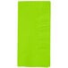 A Fresh Lime Green Creative Converting paper napkin on a white background.