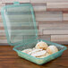 GET EC-17 Eco-Takeouts 9" x 9" Jade Flat Top Customizable Single Entree Take Out Container - 12/Case Main Thumbnail 1