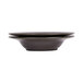 An Elite Global Solutions two-tone melamine bowl with a lapis and chocolate interior.