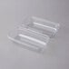 Two clear 9" x 5" x 3" Tamper-Evident hoagie takeout containers with lids.