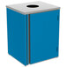 Lakeside 3410BL Rectangular Stainless Steel Refuse Station with Top Access and Royal Blue Laminate Finish - 26 1/2" x 23 1/4" x 34 1/2" Main Thumbnail 1