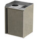Lakeside 3420BS Rectangular Stainless Steel Liquid / Cup Refuse Station with Top Access and Beige Suede Laminate Finish - 26 1/2" x 23 1/4" x 34 1/2" Main Thumbnail 1