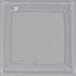 A clear square plastic plate.