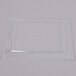 A clear square WNA Comet Milan plastic salad plate.