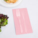 Creative Converting 95158 Classic Pink 3-Ply Guest Towel / Buffet Napkin - 192/Case Main Thumbnail 1