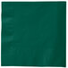 Creative Converting 583124B Hunter Green 3-Ply 1/4 Fold Luncheon Napkin - 500/Case Main Thumbnail 2
