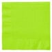 A Fresh Lime Green 2-ply paper napkin with a white border.