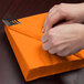Creative Converting 58191B Sunkissed Orange 3-Ply 1/4 Fold Luncheon Napkin   - 500/Case Main Thumbnail 3
