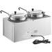 Vollrath 72029 Cayenne Twin Well 7.25 Qt. Rethermalizer / Warmer Package with Insets, Covers, and Ladles - 120V, 1400W Main Thumbnail 3