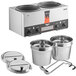 Vollrath 72029 Cayenne Twin Well 7.25 Qt. Rethermalizer / Warmer Package with Insets, Covers, and Ladles - 120V, 1400W Main Thumbnail 4