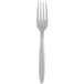 Creative Converting 010469B 7 1/8" Shimmering Silver Disposable Plastic Fork - 600/Case Main Thumbnail 2