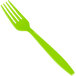 Creative Converting 011123B 7 1/8" Fresh Lime Green Disposable Plastic Fork - 600/Case Main Thumbnail 2