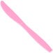 A close-up of a pink Creative Converting heavy weight plastic knife.