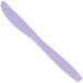 Creative Converting 010578 7 1/2" Luscious Lavender Purple Heavy Weight Premium Plastic Knife - 288/Case Main Thumbnail 2
