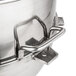 A stainless steel Vollrath 60 qt. bowl with handles.